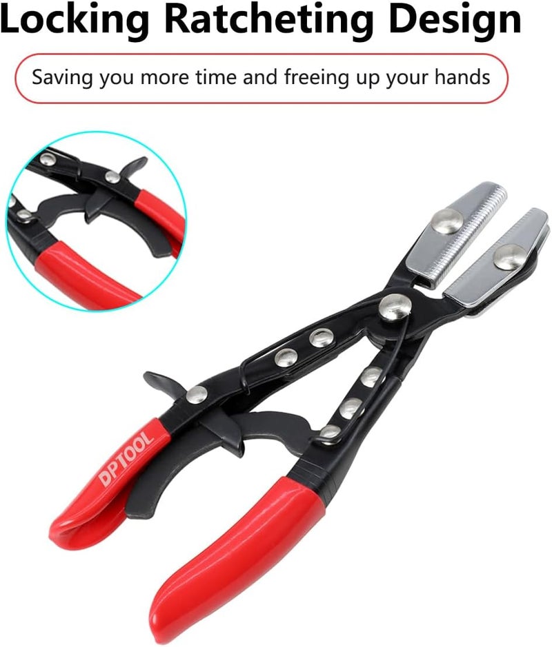 DPTOOL 3pcs Hose Pinch Off Pliers Set, 8inch 10inch 12inch Hose Pinch Pliers Set, Hose Clamping Pinch Off Locking Plier for Automotive Hose Lines, Radiator Lines, Fuel Lines, Heater and Coolant Line - Image 4